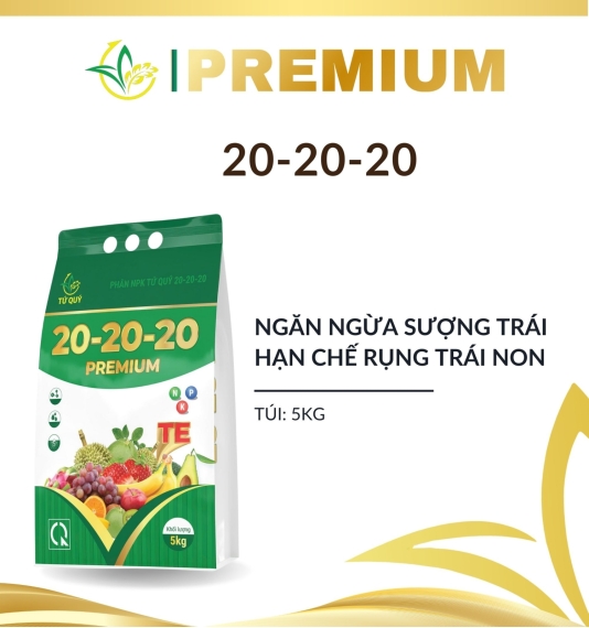 Phân NPK Tứ Quý 20-20-20 Túi 5Kg