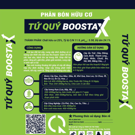 Phân Hữu Cơ Tứ Quý BoostaX